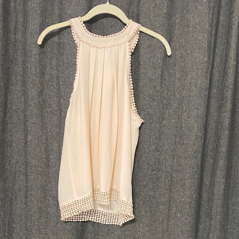 Naked Zebra Cream Sleeveless Blouse